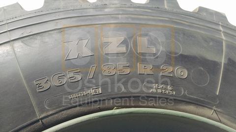 365/85R20 Michelin XZL Spare Tire on Combat Wheel 85% Tread